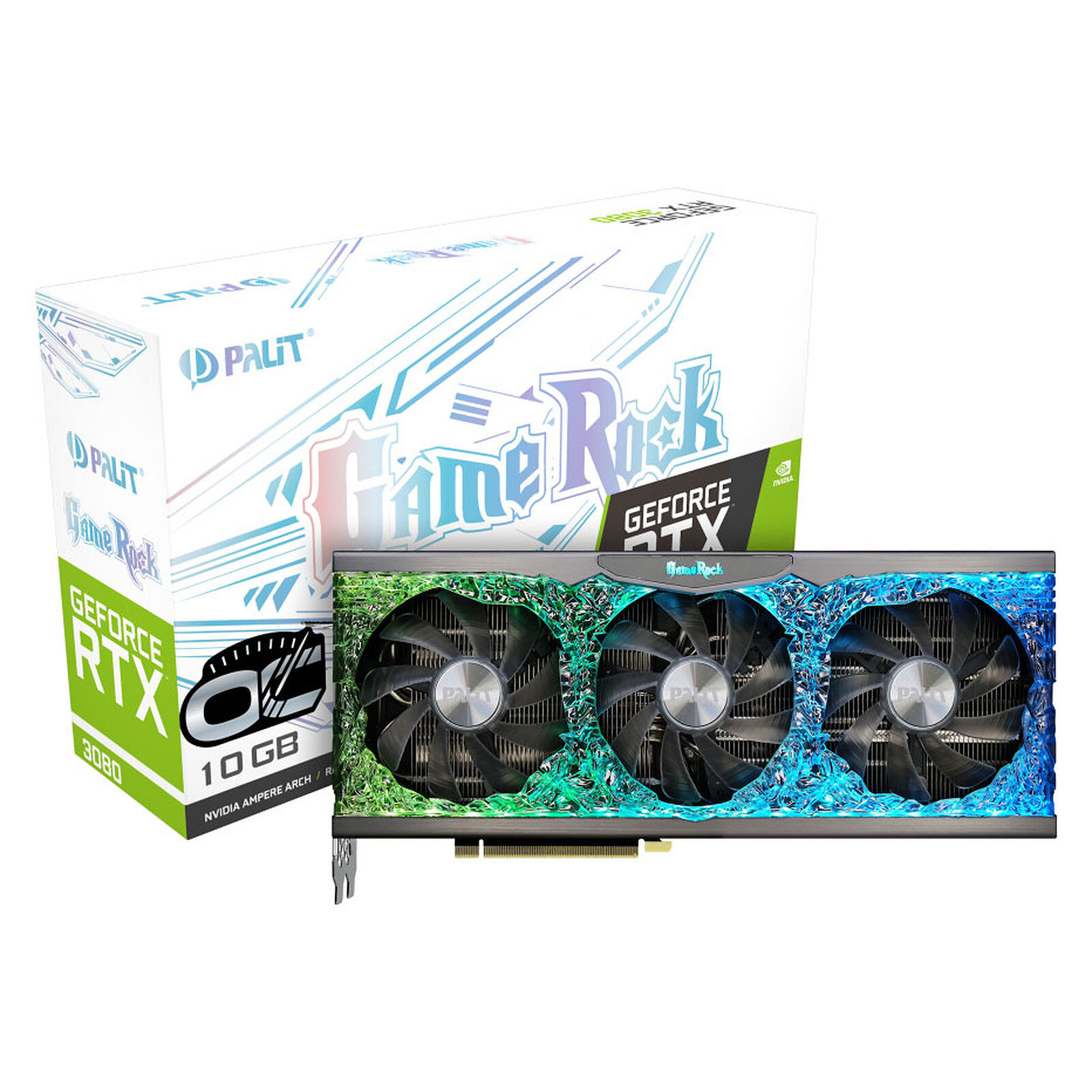 Palit GeForce RTX 3080 GameRock OC - Graphics card - LDLC | Holy Moley