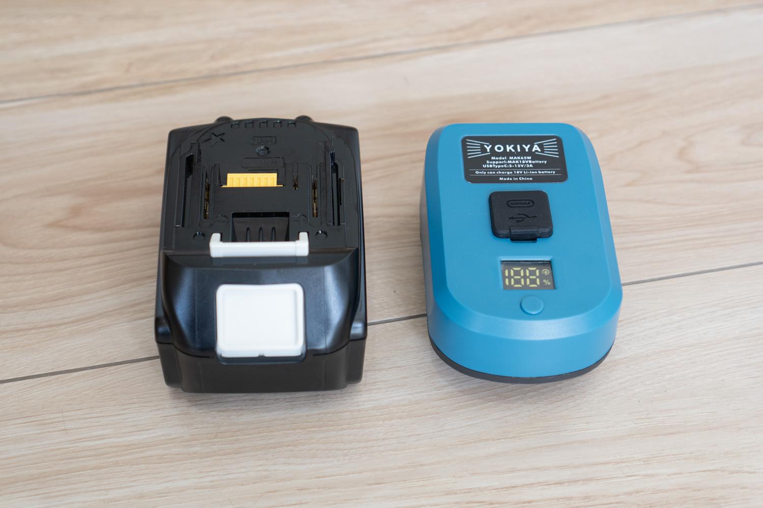 モバイルバッテリー化もOK！ マキタ純正18VバッテリーをUSB充電できる