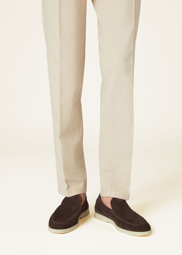 サマー・ウォーク・モカシン スエード チョコレート | ローファー ロロ