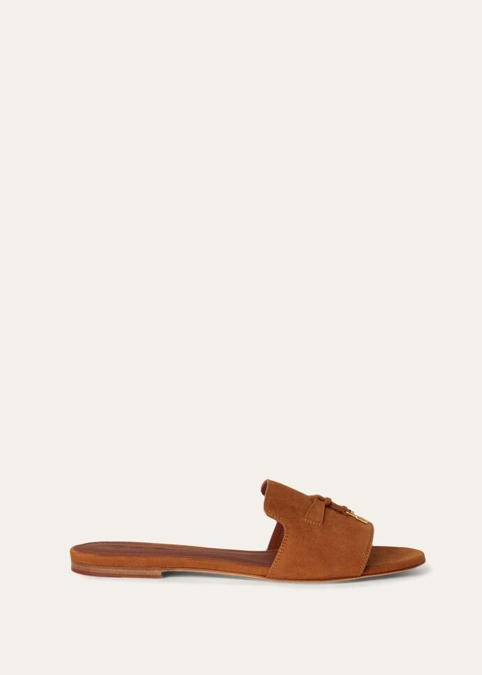 Summer Charms Sandal Suede Goatskin Wot | Flat Mules Loro Piana US