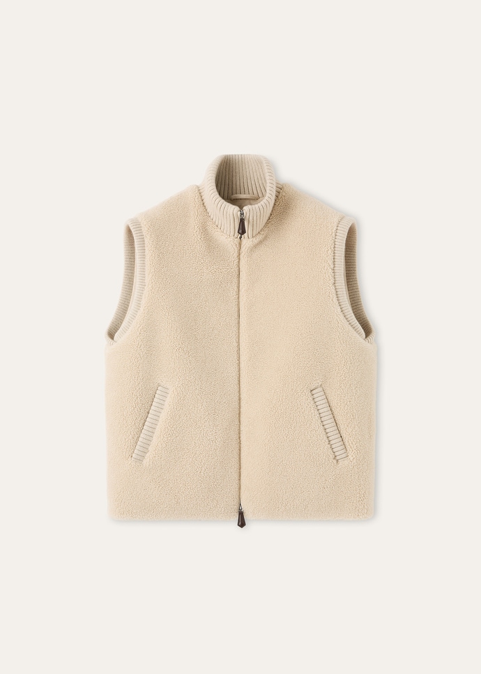 White Amchoor Cashfur® St. Moritz Vest - Smart casual men's vests