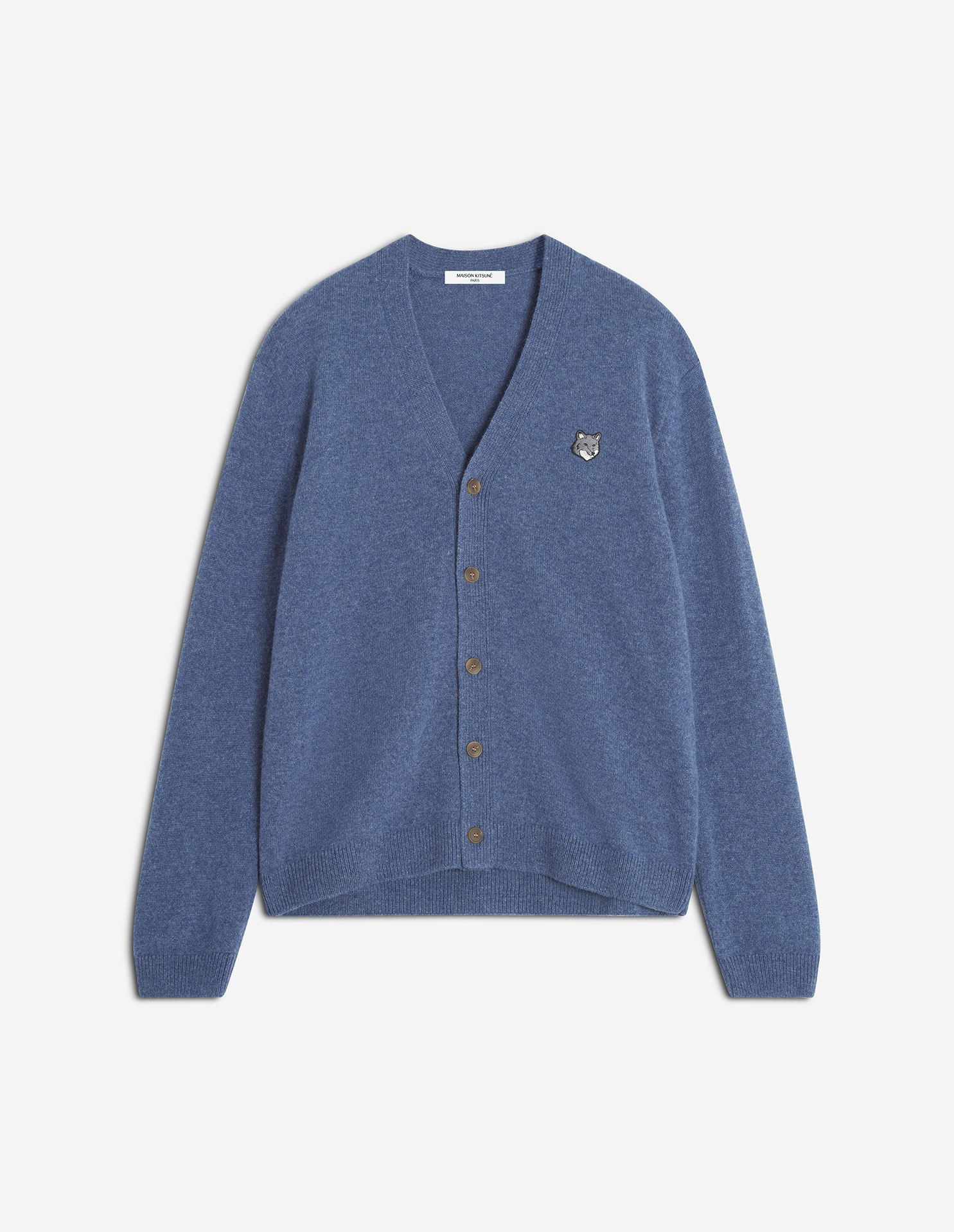 FOX HEAD LAMBSWOOL COMFORT CARDIGAN | Maison Kitsuné