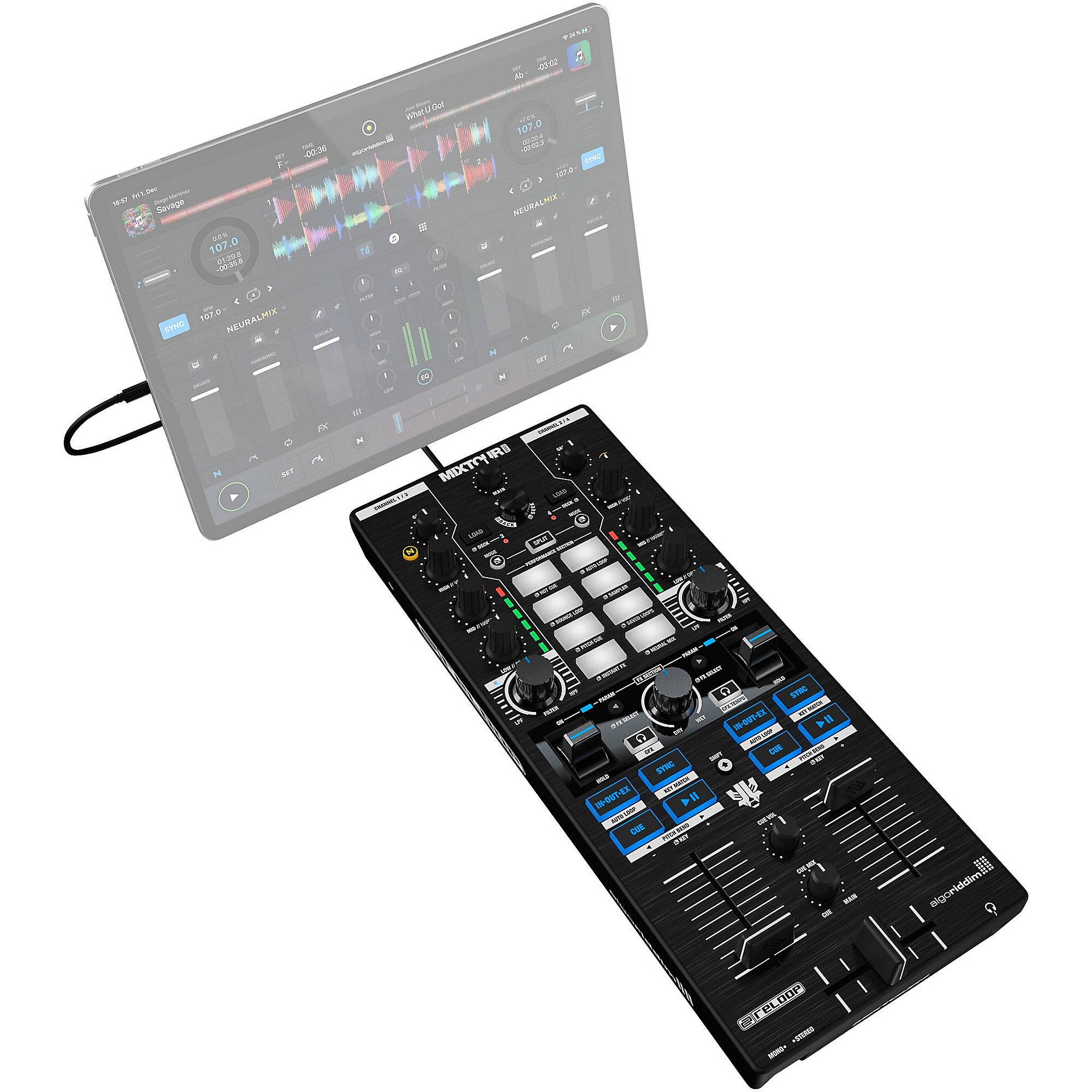 Reloop Reloop Mixtour Pro Portable 4-Deck DJ Controller | Music & Arts