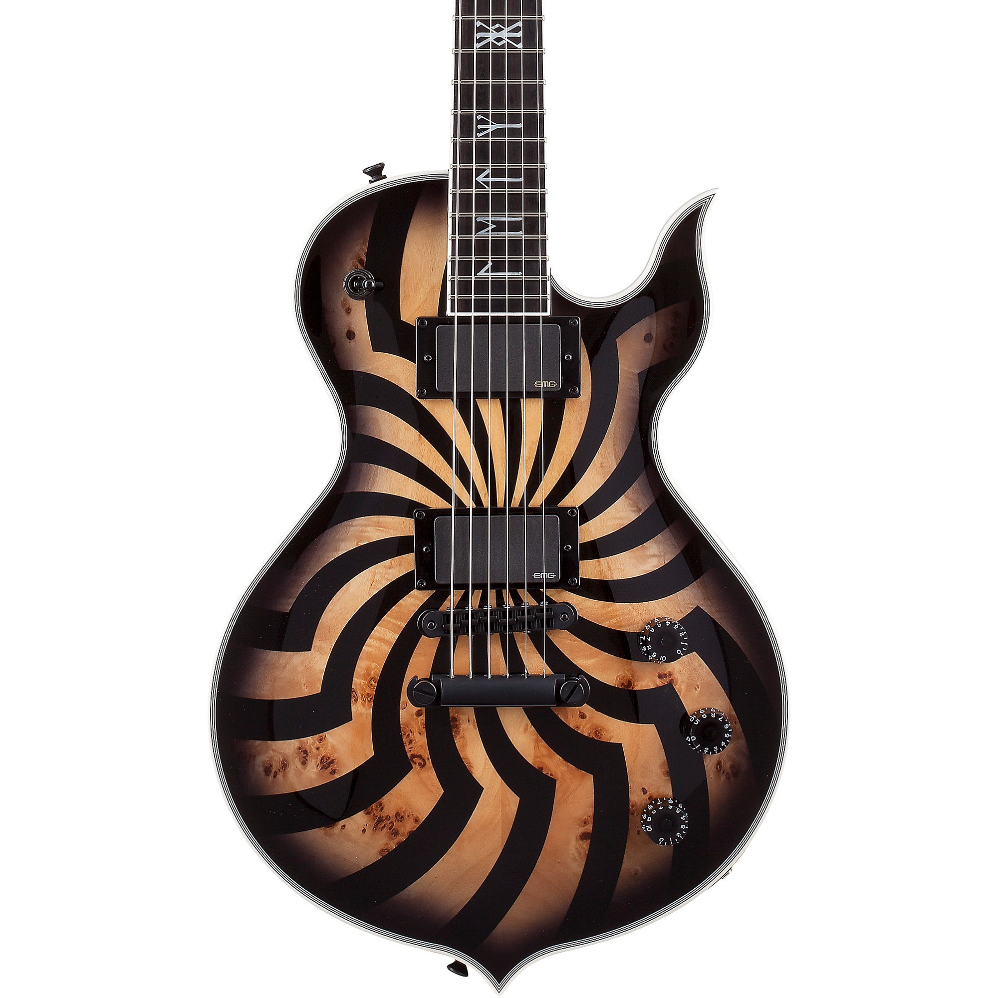 Wylde Audio Odin Grail 6-String Electric Guitar Orange With Black