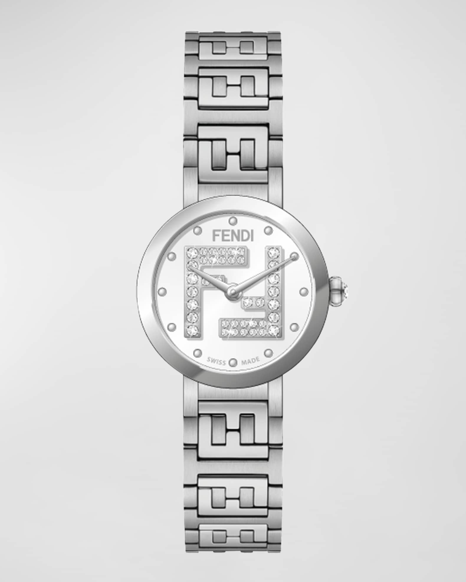 Fendi 19mm Forever Fendi FF Diamond Bracelet Watch | Neiman Marcus