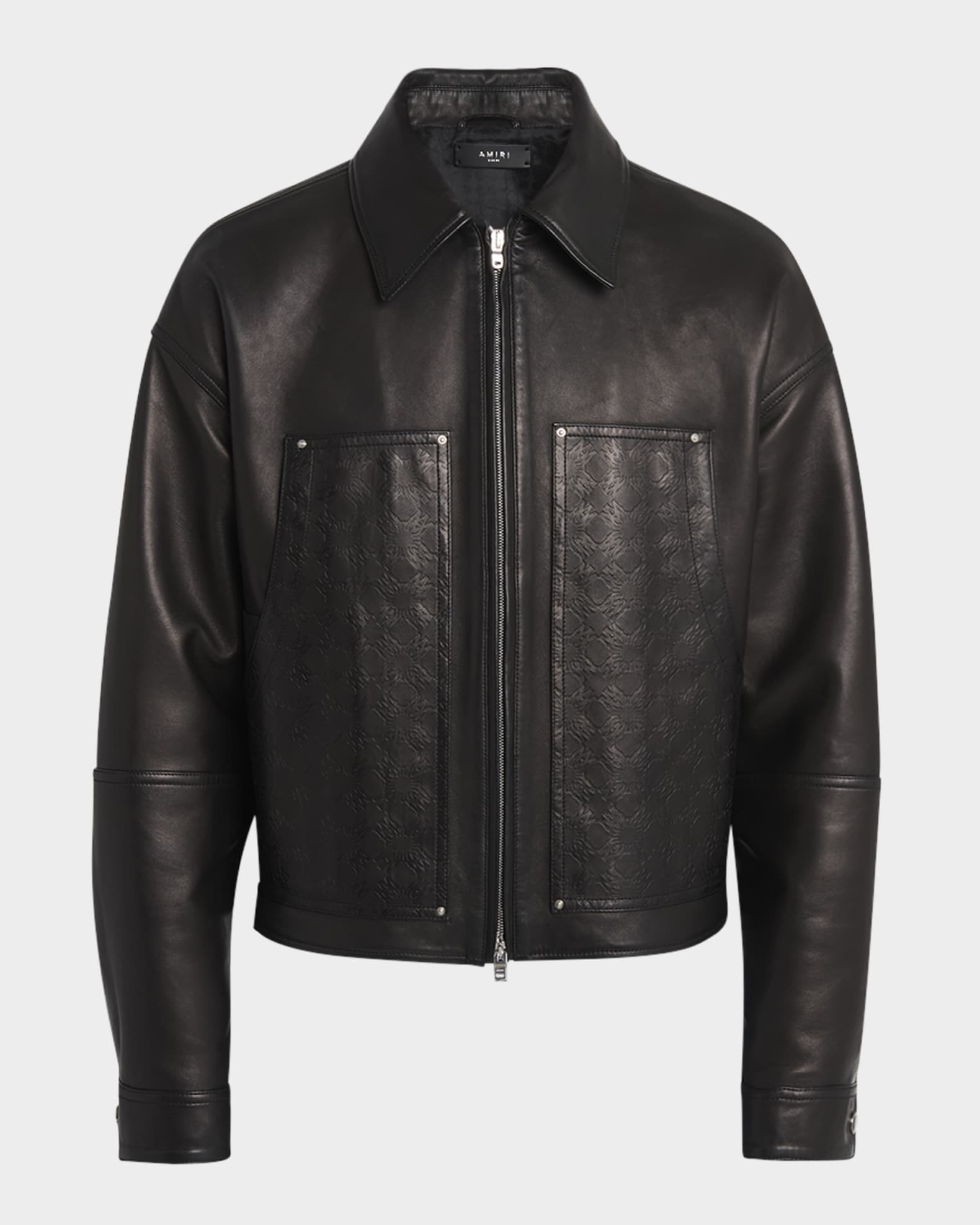Amiri Men's MA Quad Leather Work Jacket | Neiman Marcus