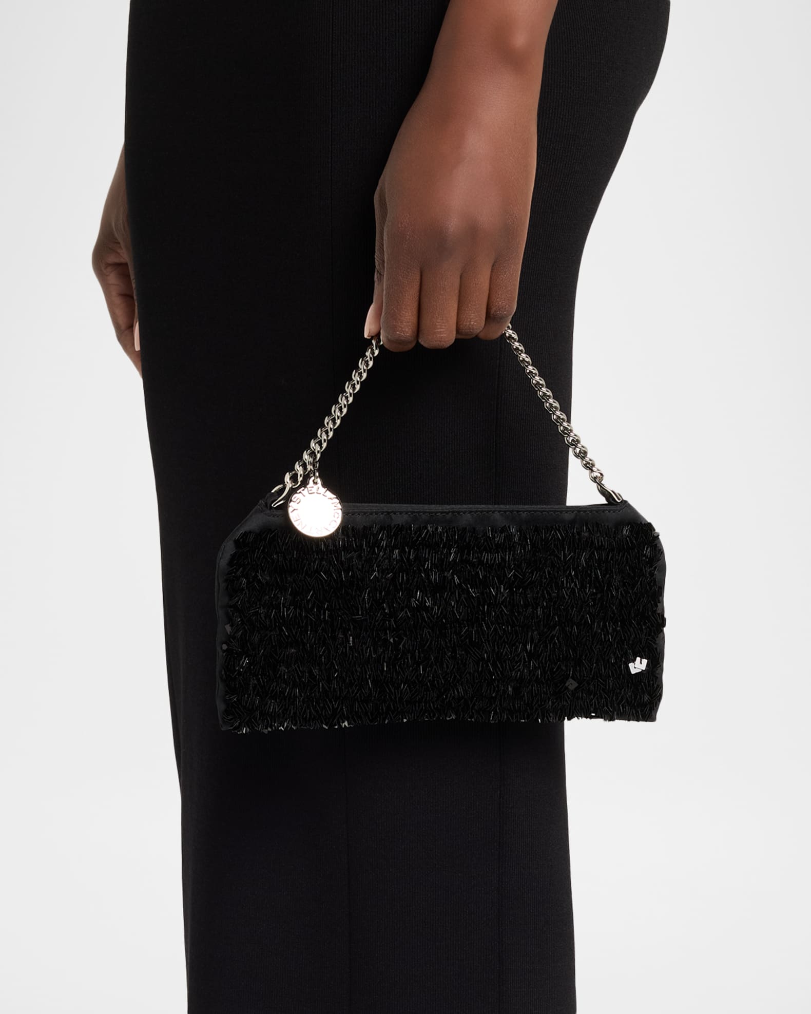 Stella McCartney Falabella Mini Sequin Evening Top-Handle Bag