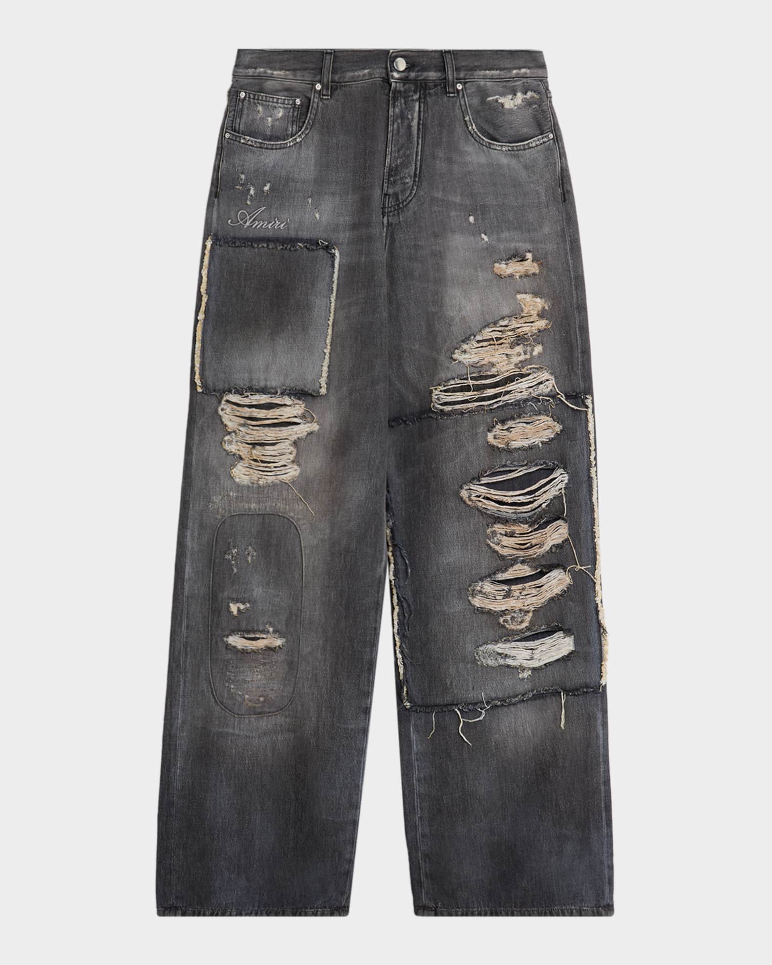 Amiri Men's Carpenter Repaired Baggy-Fit Jeans | Neiman Marcus