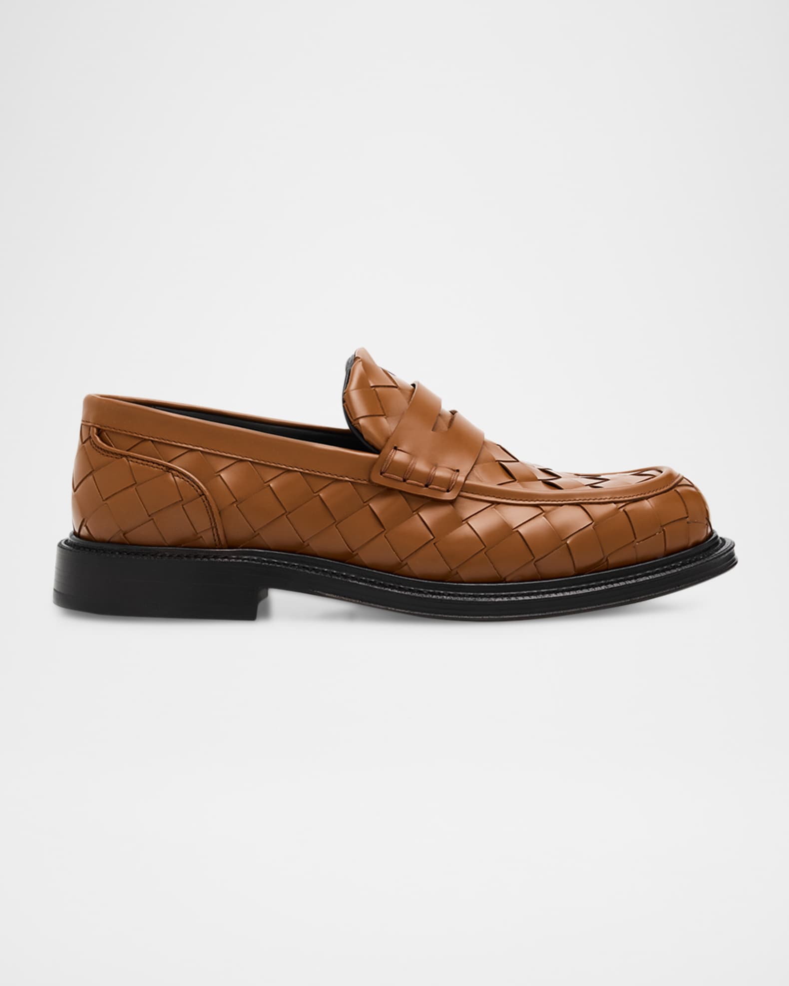Bottega Veneta Men's James Intrecciato Leather Loafers | Neiman Marcus