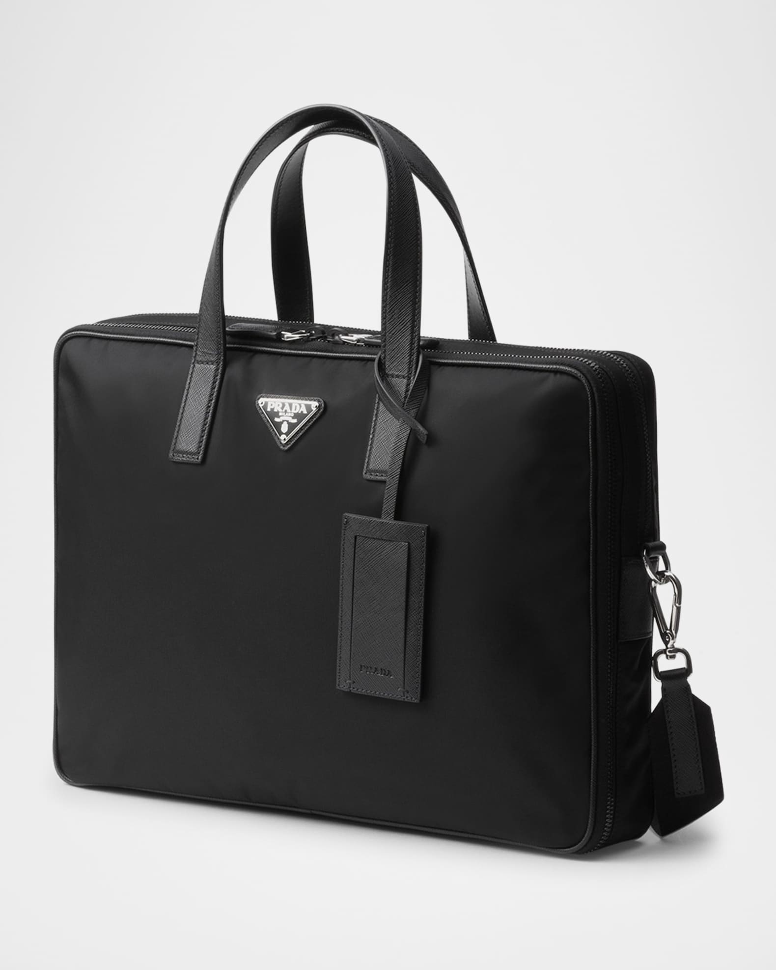 Prada Men's Re-Nylon And Saffiano Leather Briefcase | Neiman Marcus