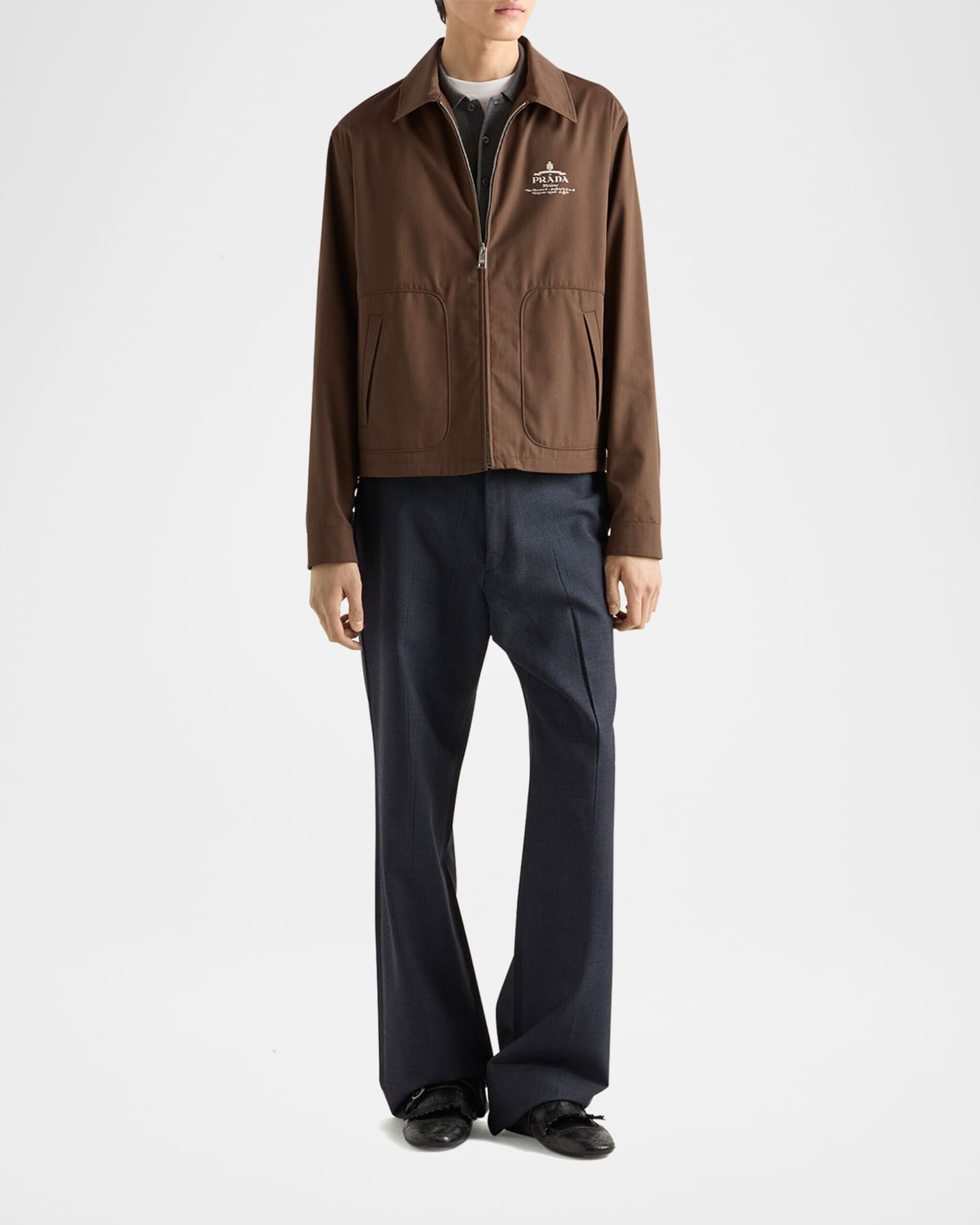 Prada Men's Archive Poplin Jacket | Neiman Marcus
