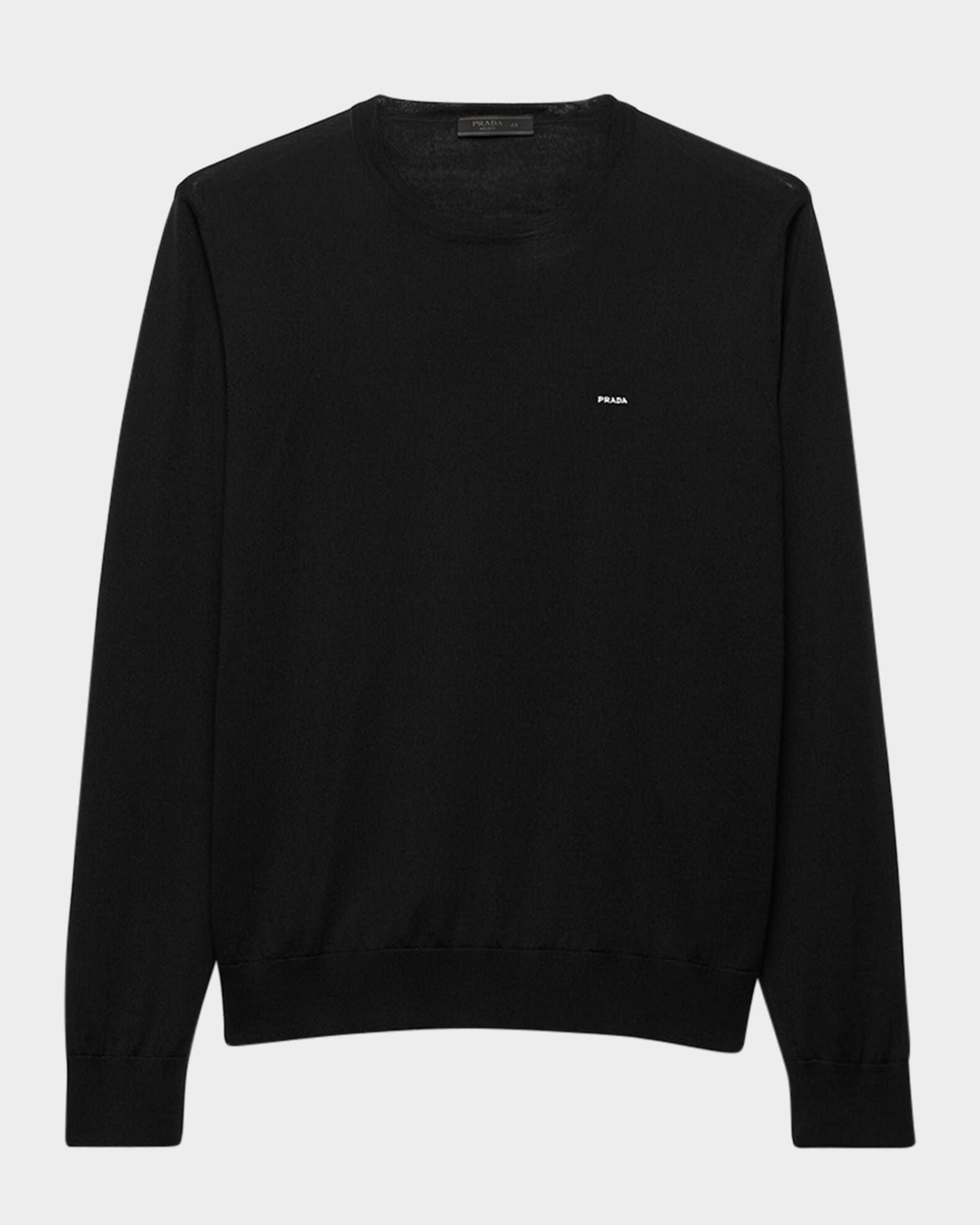 Prada Men's Worsted Wool Crew-Neck Sweater | Neiman Marcus