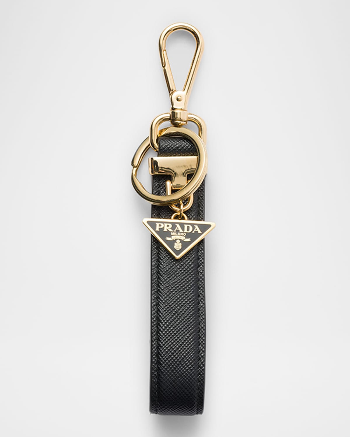 Prada Saffiano Leather Key Ring | Neiman Marcus