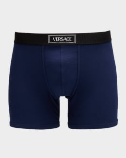 Versace Men's 3-Pack Low Rise Greca Trunk | Neiman Marcus