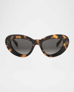 Celine Tortoiseshell Acetate Cat-Eye Sunglasses | Neiman Marcus