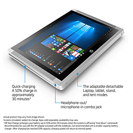 HP x2 Detachable Laptop 10.1 Touchscreen Intel Atom x5 2GB Memory