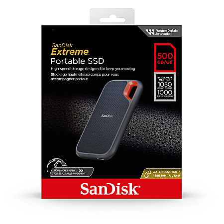SanDisk Extreme Portable SSD 500GB Black - Office Depot