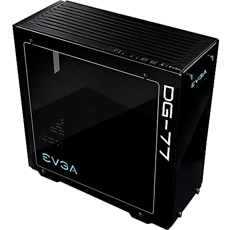 EVGA DG 77 Computer Case Mid tower Matte Black Tempered Glass