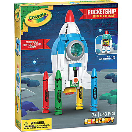 Brickcraft Crayola Rocket Ship Brick Building Set Set Of 543