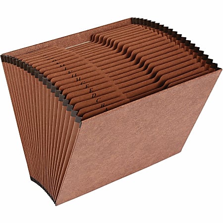 Sparco Heavy Duty A Z Accordion File Letter Size Brown 21 Pockets