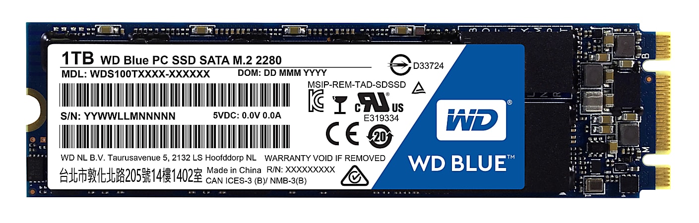 Western Digital Blue M.2 2280 Internal SSD 1TB Blue - Office Depot