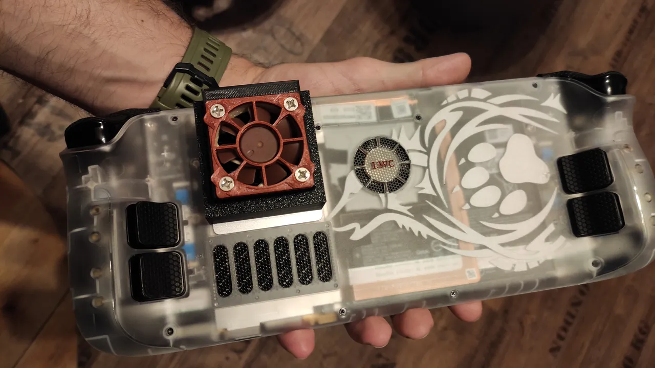 Steam Deck JsauX backplate Fan duct mod ( direct air inlet) by LWC