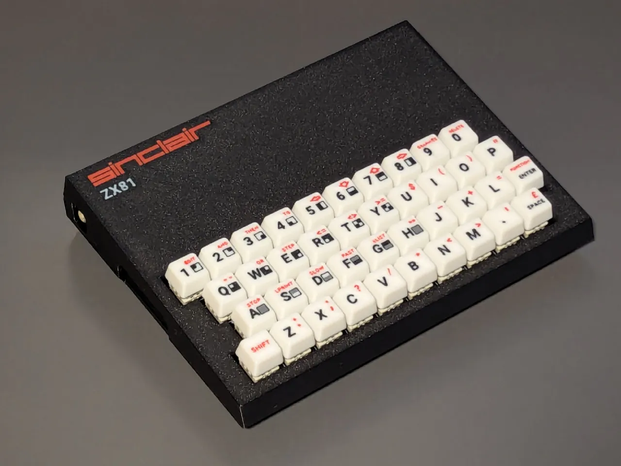 Sinclair ZX81 Mechanical Keyboard Case and Keycaps by Ken Mills
