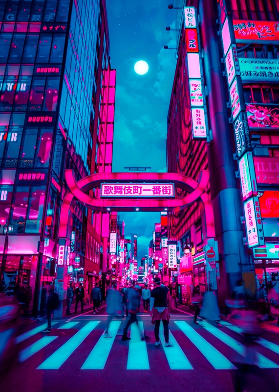 Tokyo Neon City posters & prints by Yushiroe - Printler