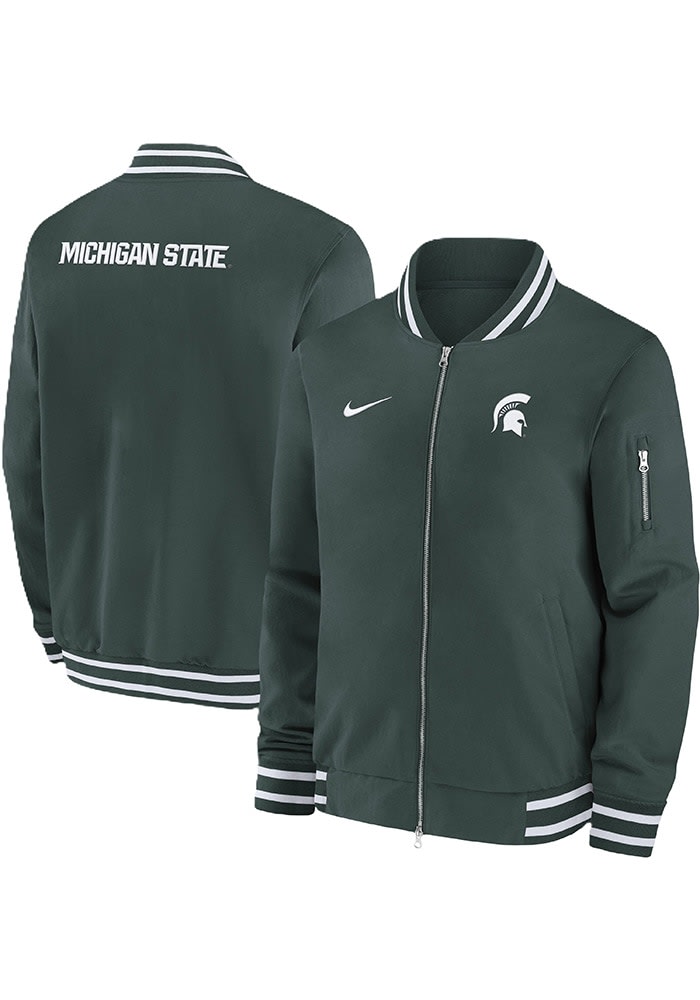 Nike Mens GREEN Michigan State Spartans Sideline Bomber - 173209129