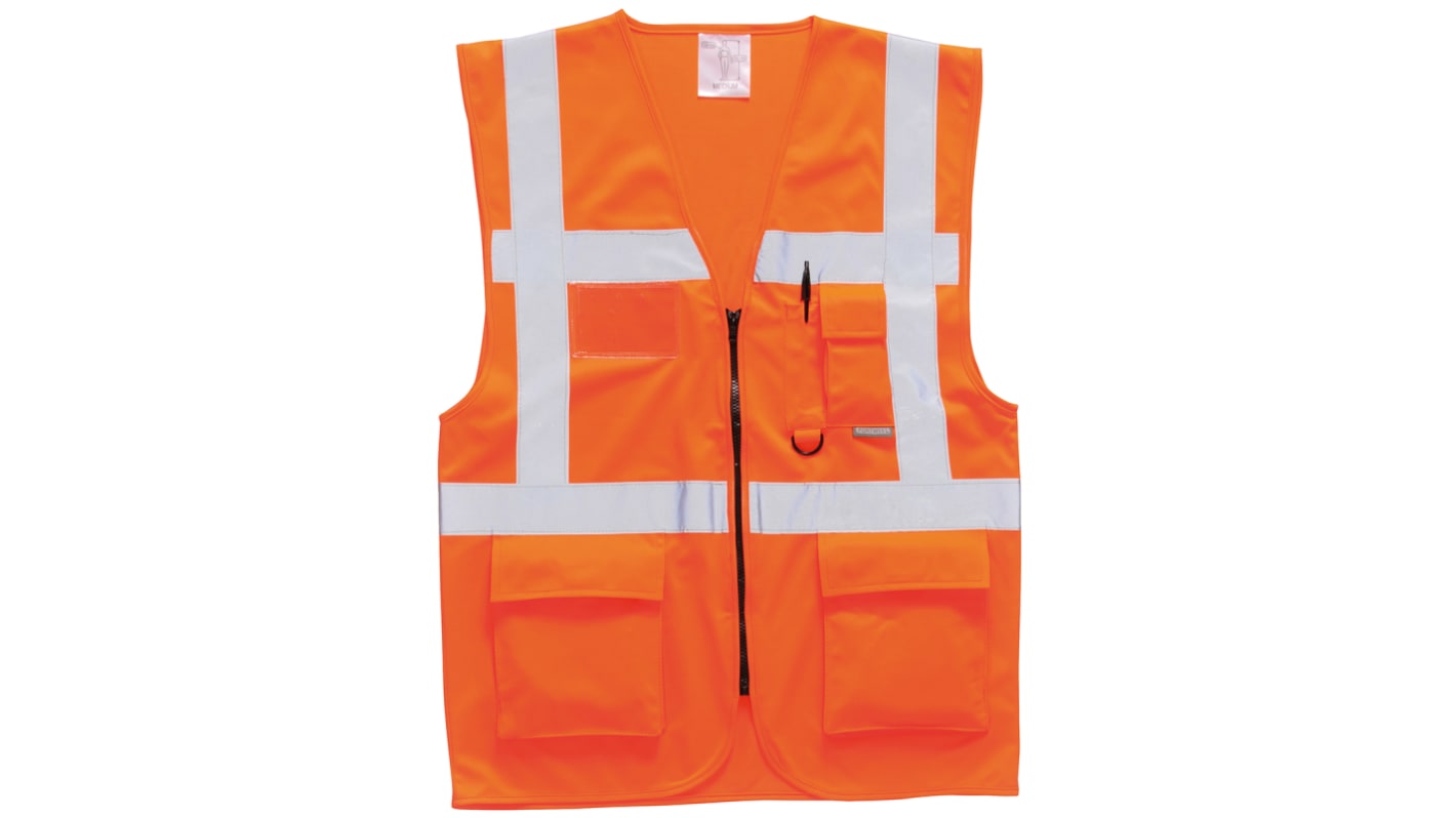 Portwest Orange Hi Vis Vest Polyester, XL | RS