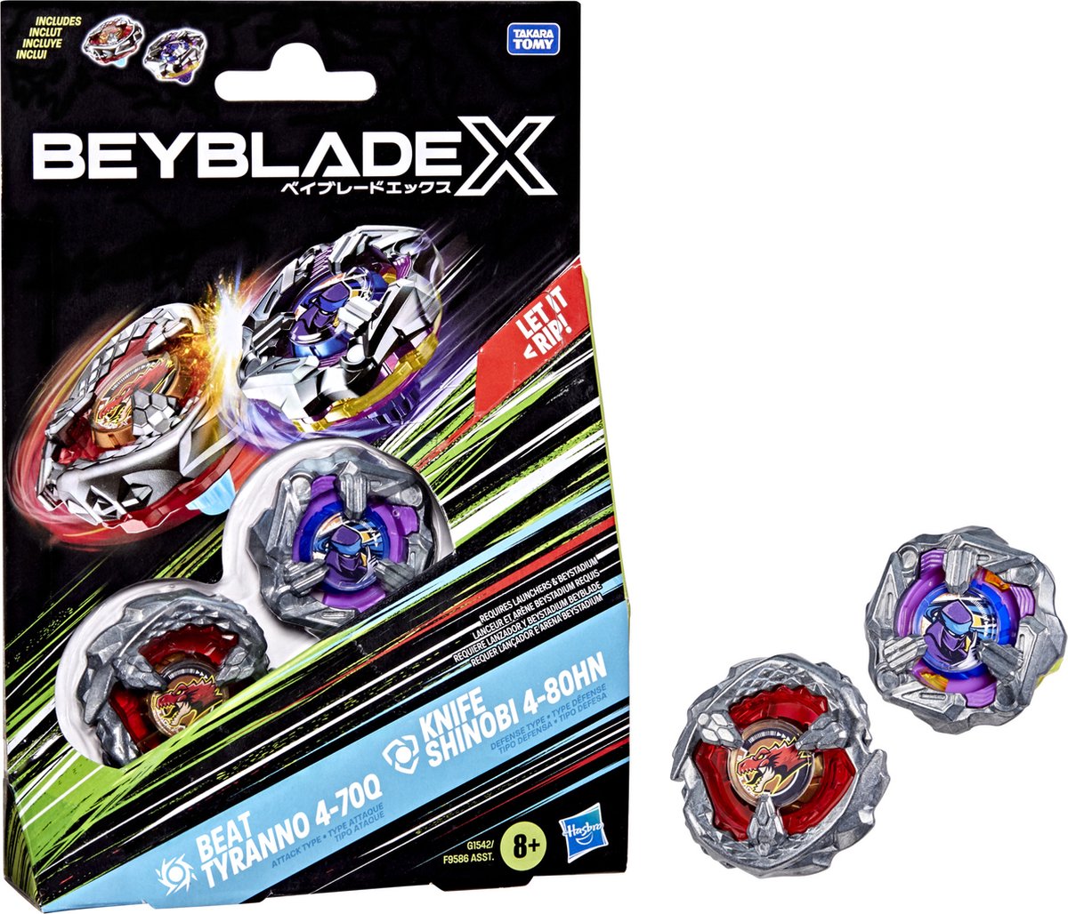 Beyblade X Gale Wyvern 3-60T en Sword Dran 3-80B Duopack-set - Tol