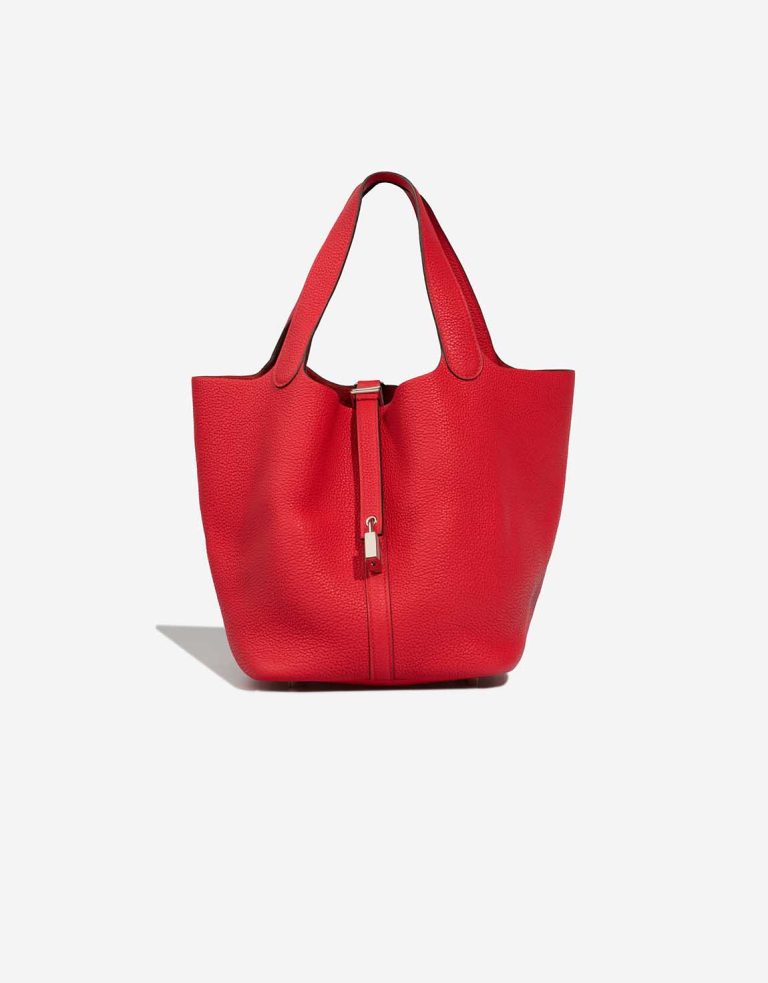 Hermès Picotin 18 Taurillon Clémence Rouge Casaque | SACLÀB