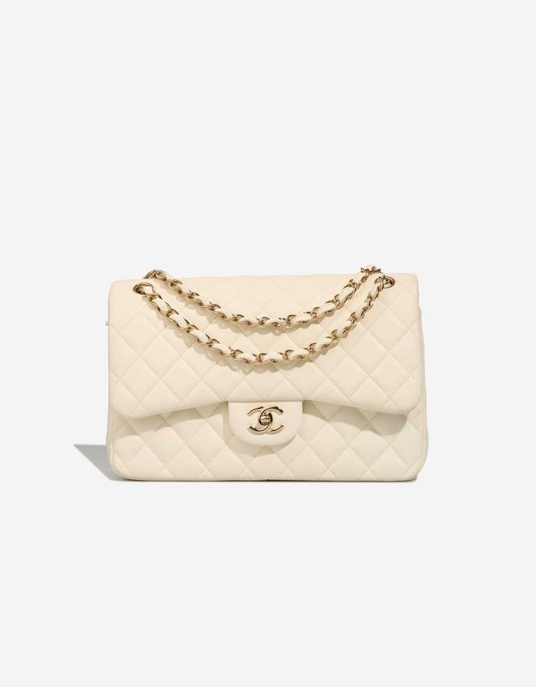Chanel Timeless Jumbo Perforated Lamb White | SACLÀB
