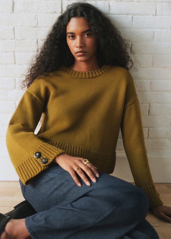 Marin Sweater - Black - Merino Wool - Sézane