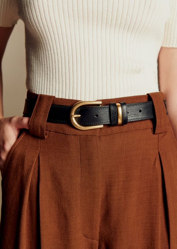 Taylor Belt - Smooth Black Heritage - Vegetable-tanned smooth