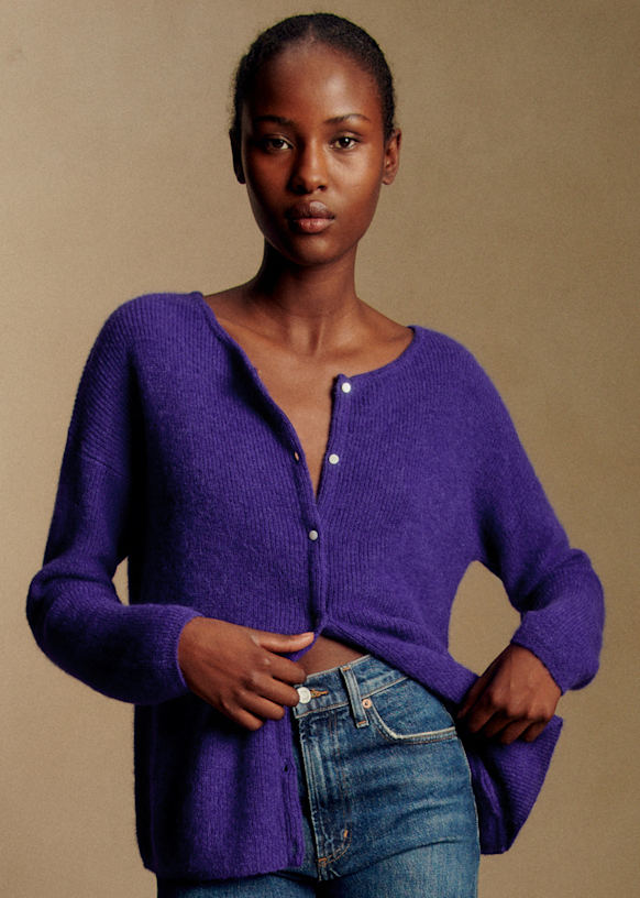 Gaspard Cardigan - Light Beige - Super kid mohair - Sézane