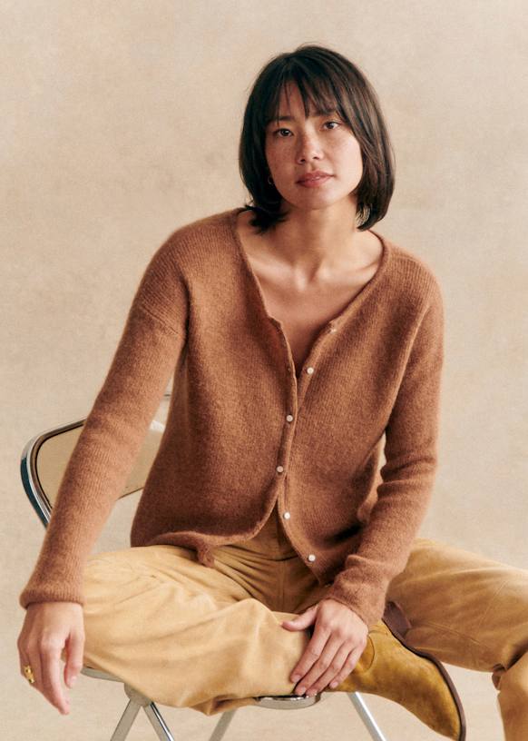 Gaspard Cardigan - Sage - Super kid mohair - Sézane