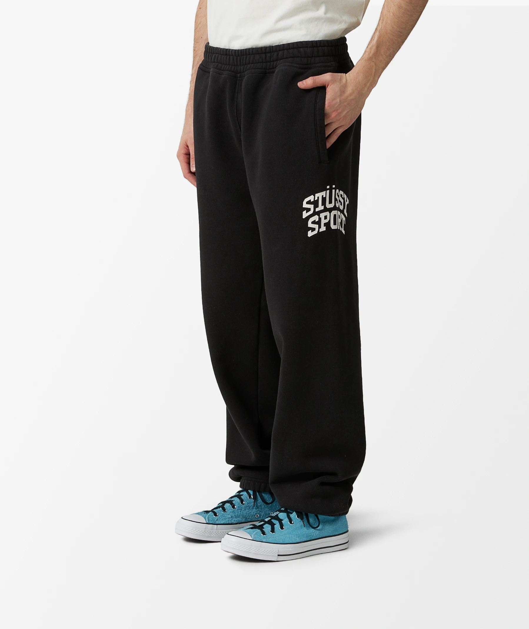 Stüssy Fleece Sport Pants in Black | SVD USA