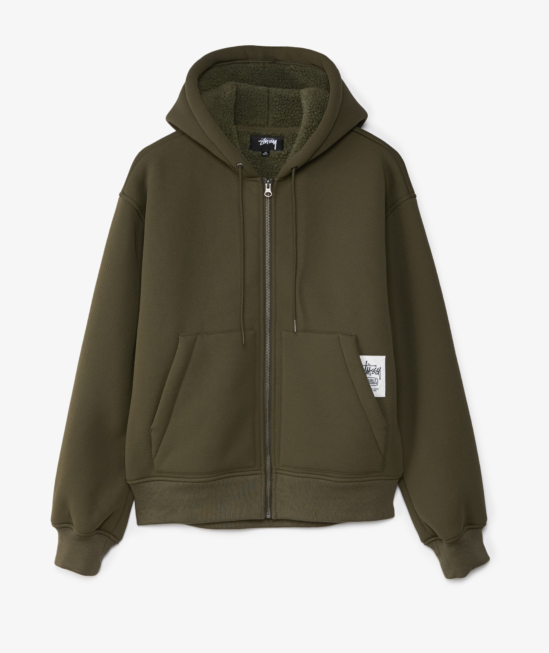 Stüssy Bonded Sherpa Hoodie | Dark Brown | SVD USA