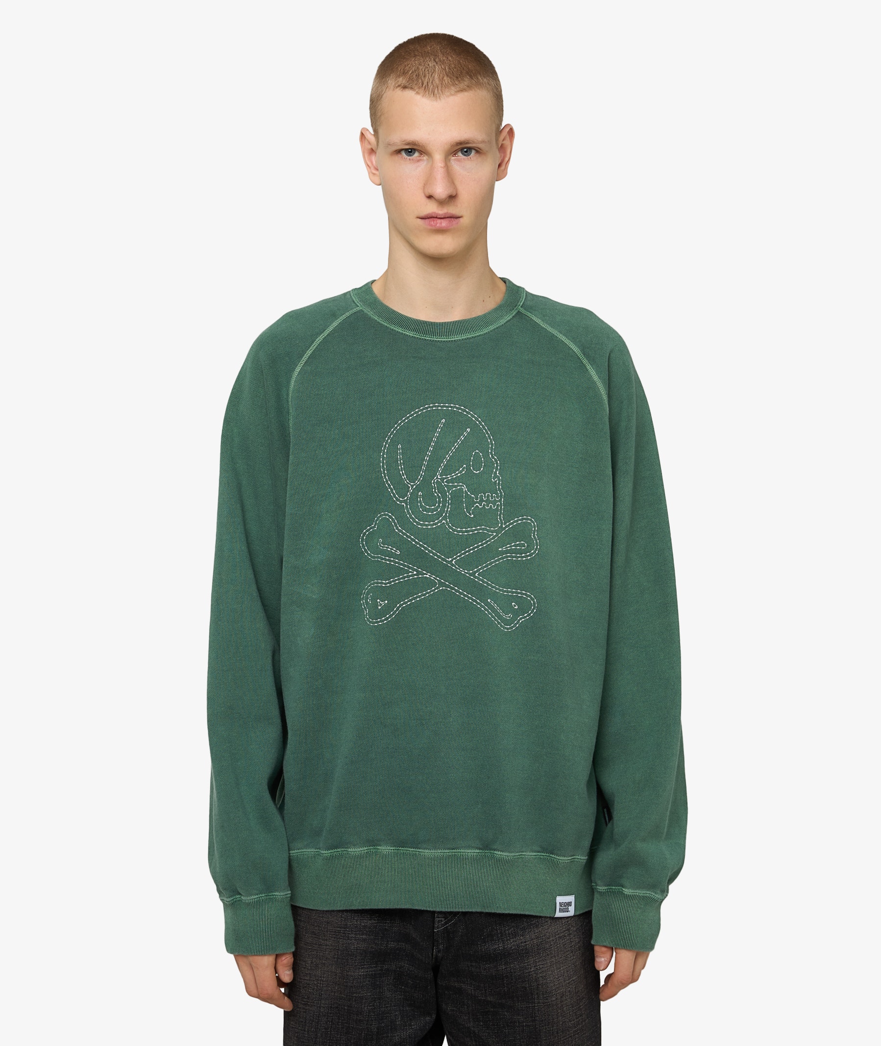 Neighborhood Pigment Dyed Crewneck | Dark Green | SVD USA