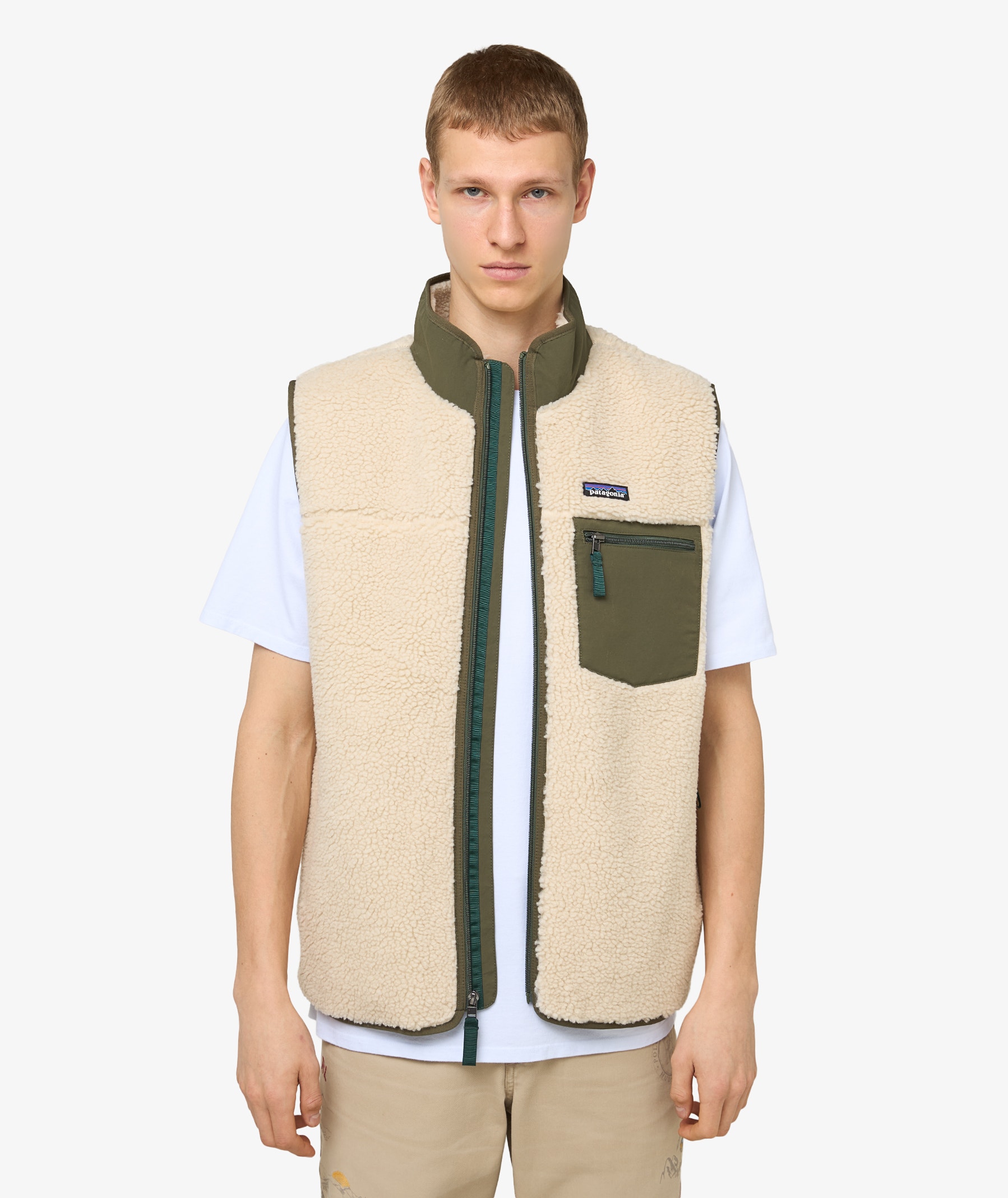 Patagonia Classic Retro-X Vest | Dark Natural W/basin Green | SVD USA