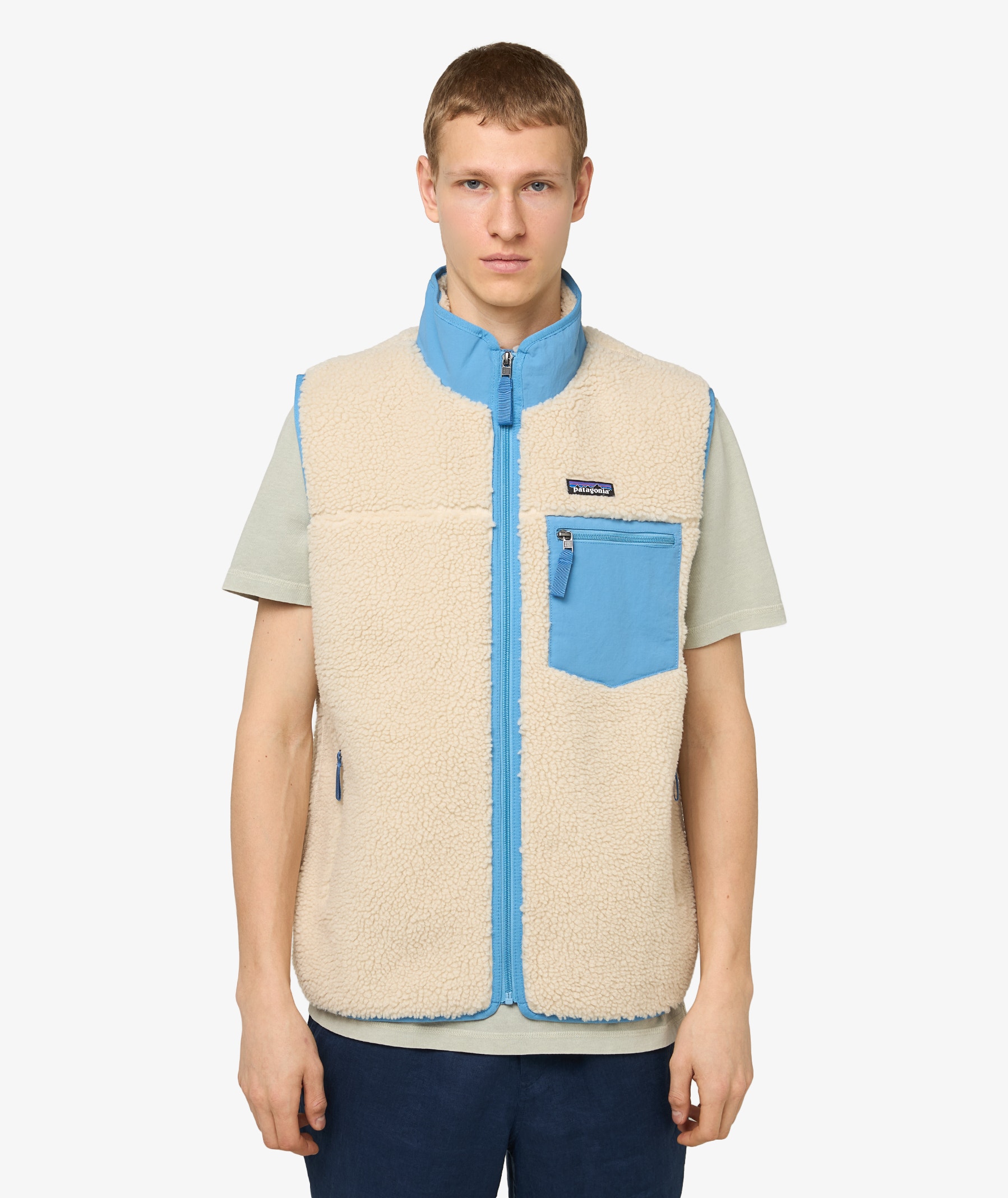 Patagonia Classic Retro-X Vest | Dark Natural W/shore Blue | SVD USA