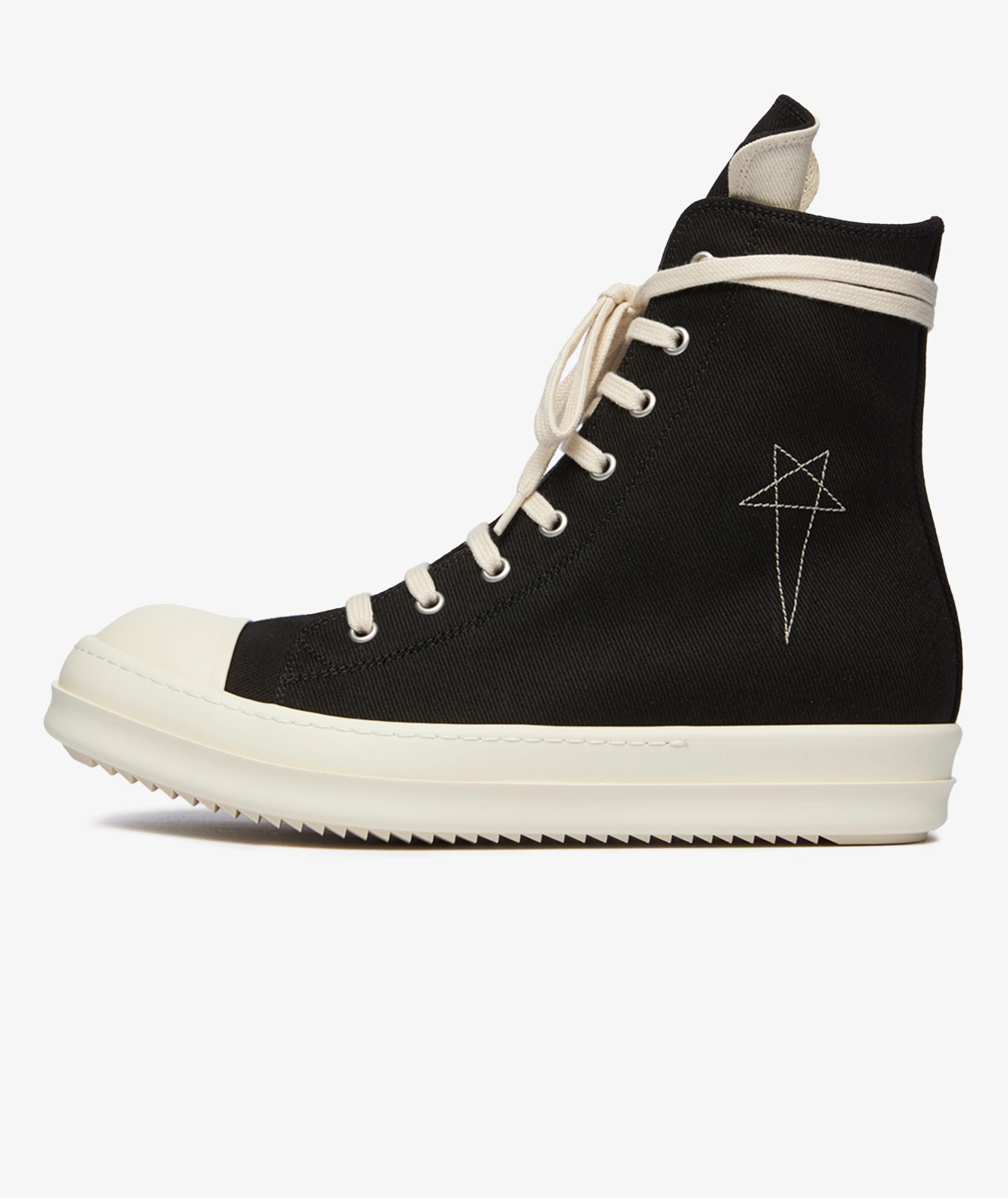 Rick Owens DRKSHDW Denim Sneakers in Black | SVD USA