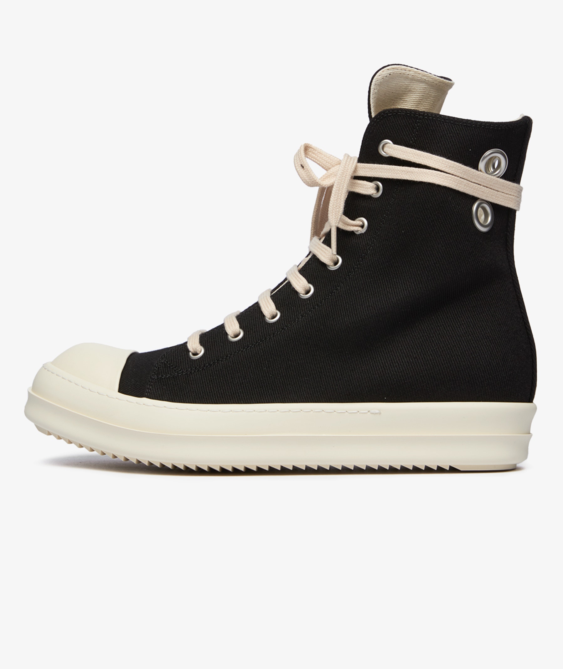 Rick Owens DRKSHDW Denim Trainers in Black | SVD UK