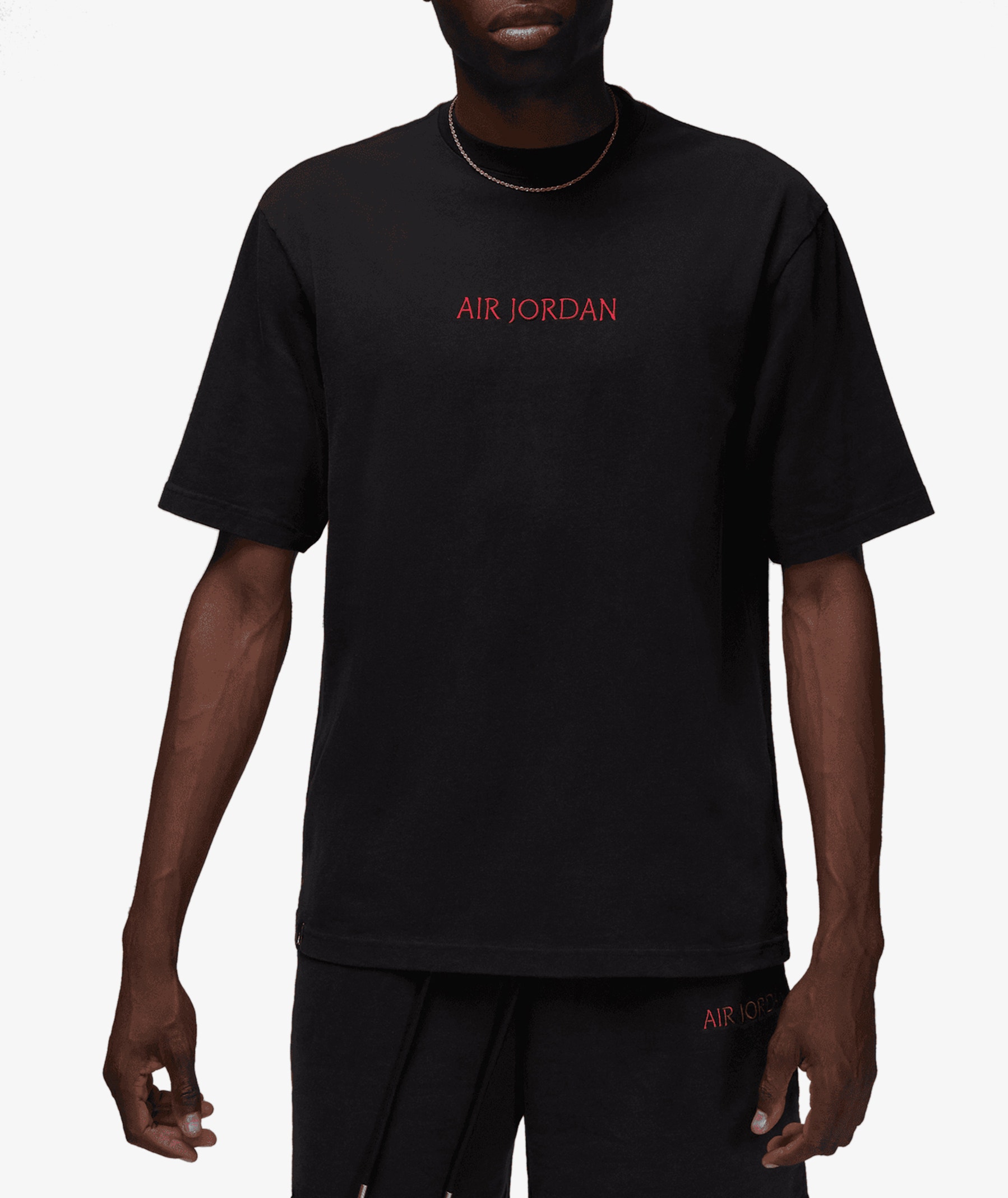 Jordan Wordmark Short Sleeve T-Shirt in Nero | SVD