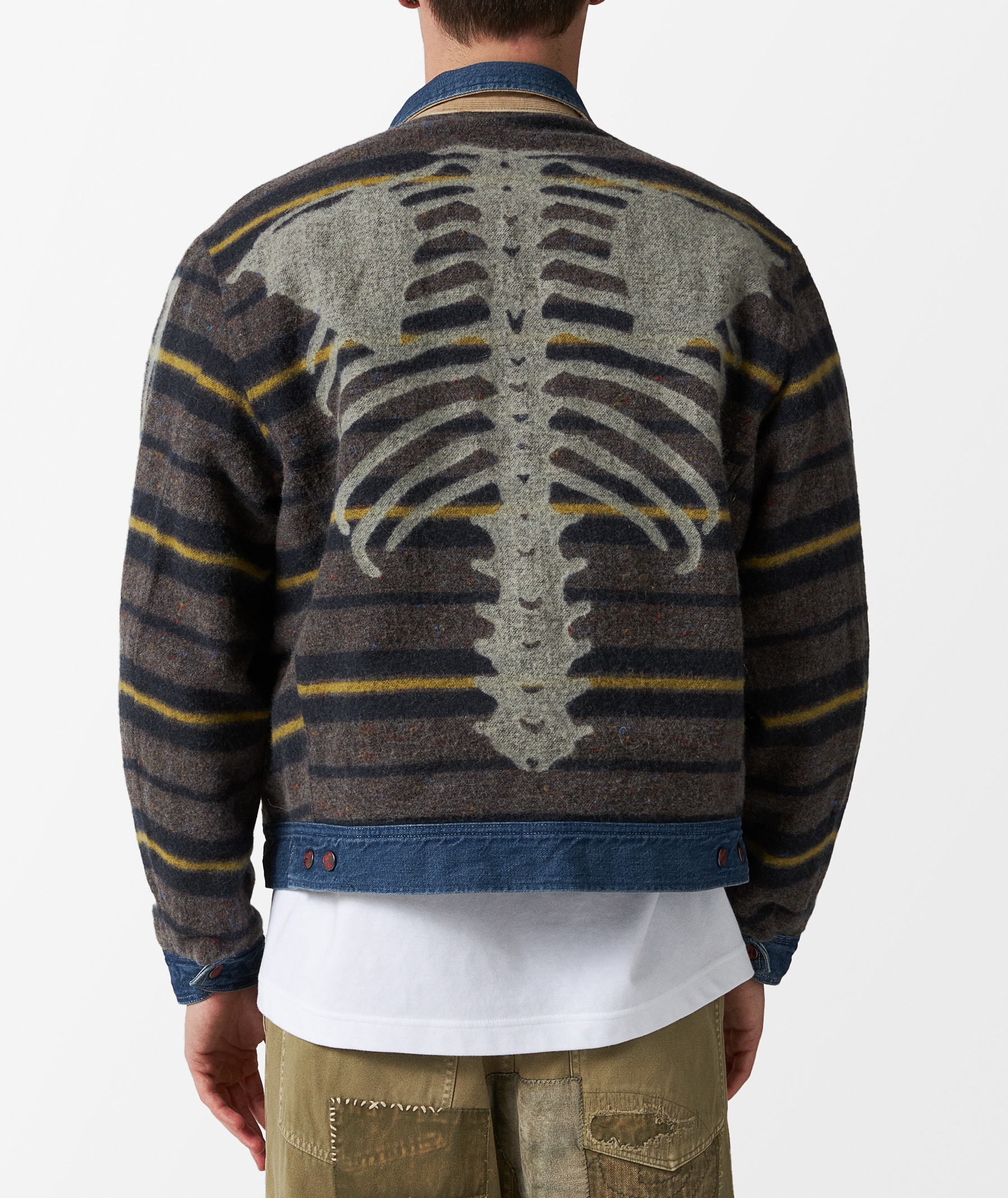 KAPITAL 11.5oz Denim Reversible Zip-Up Work Jacket in Blue | SVD USA