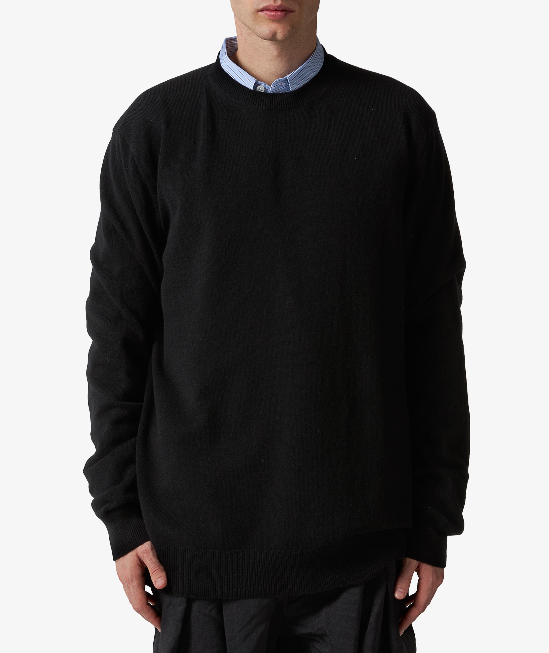 Comme des Garçons Shirt Wool Sweater in Black | SVD USA