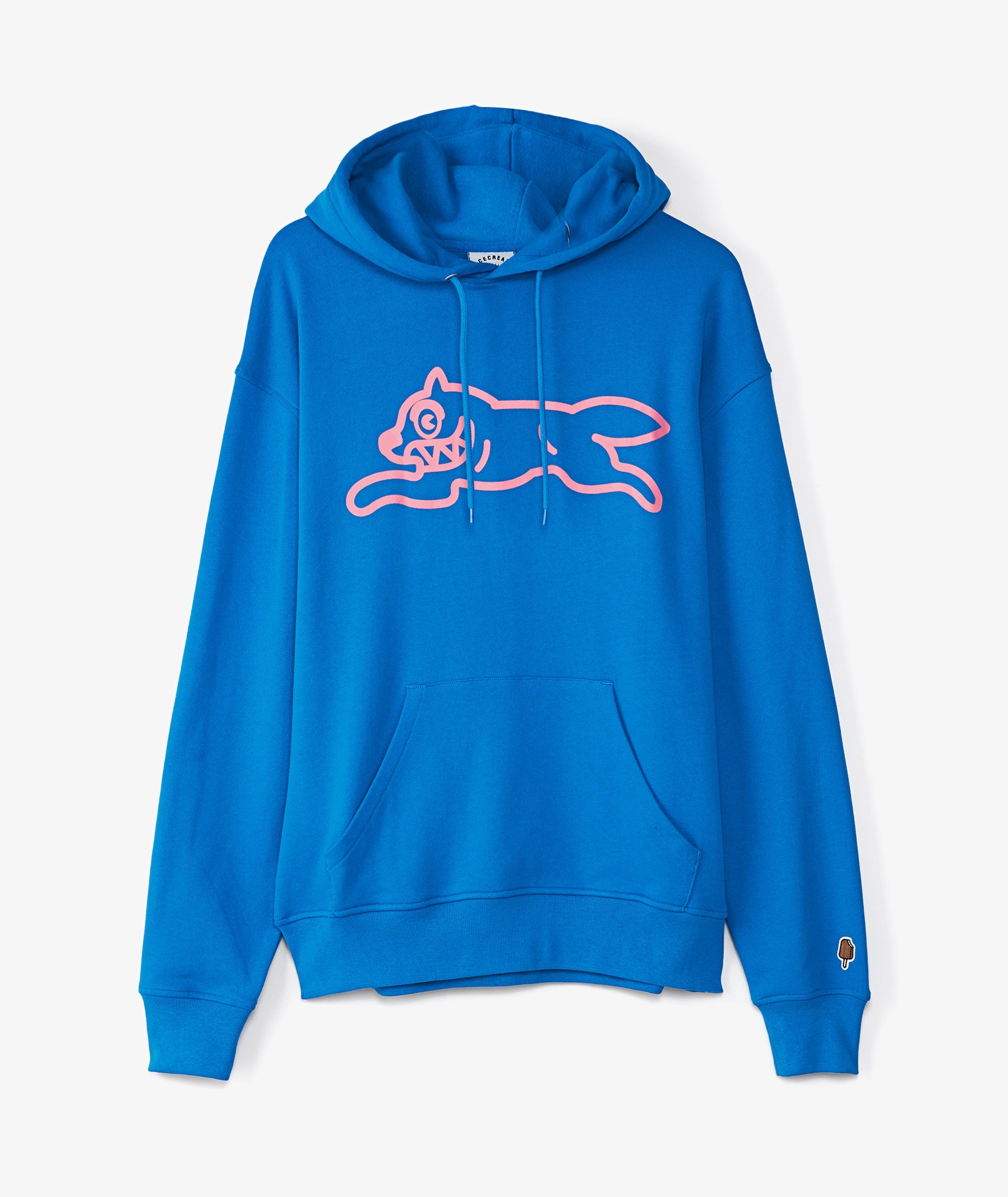 Blue Icecream Running Dog Popover Hoodie | SVD