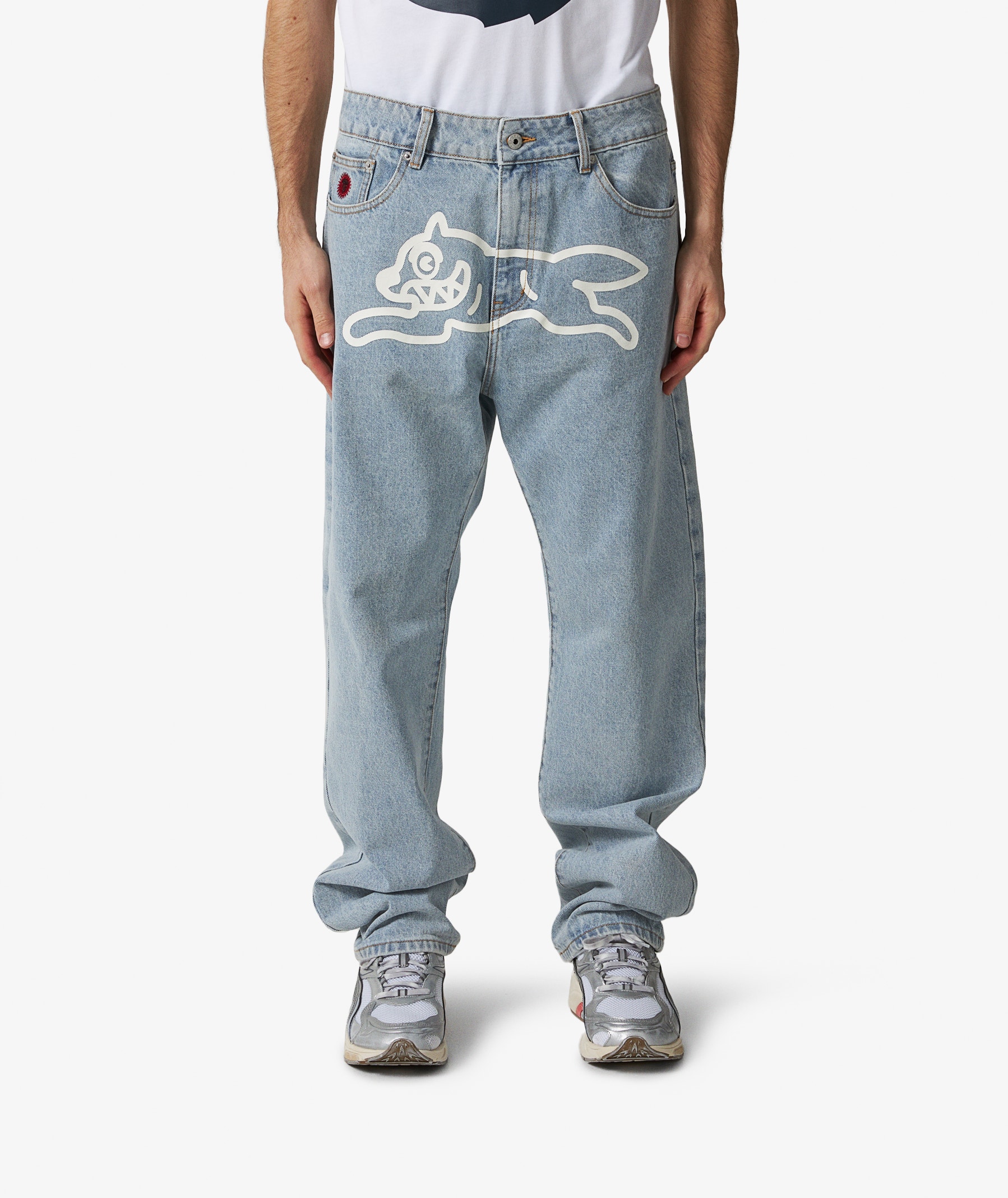 Icecream Running Dog Denim Pants in Light Blue | SVD USA