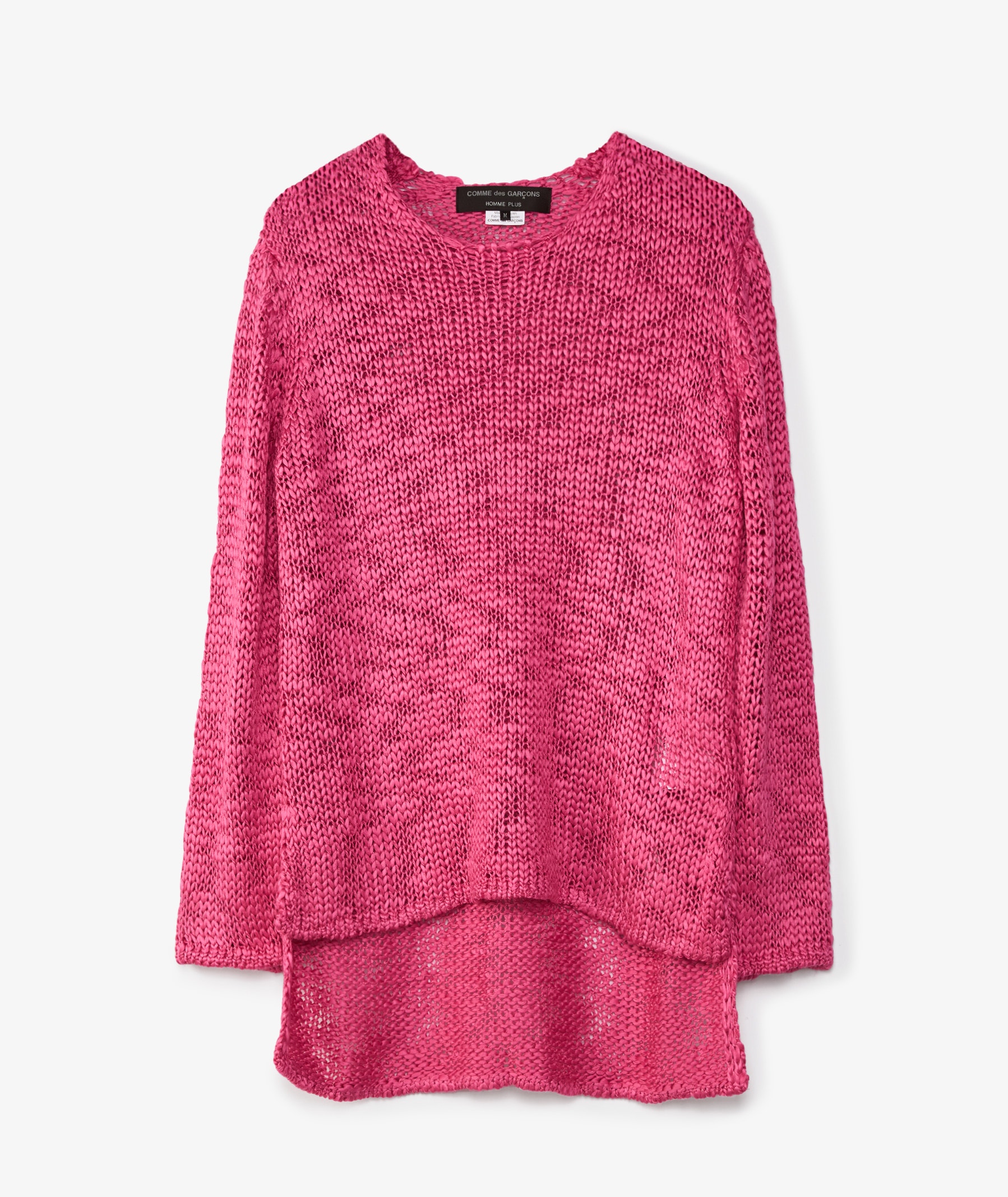 Comme des Garçons Homme Plus Slub Knit Sweater in Pink | SVD USA